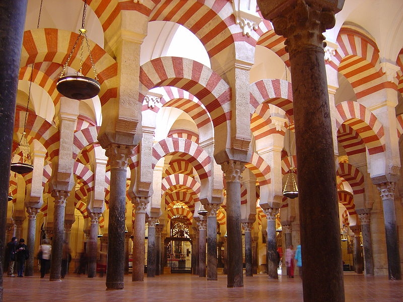 De 856 zuilen van de Mezquita in Crdoba