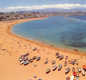 Strand Playa de las Canteras in Las Palmas de Gran Canaria