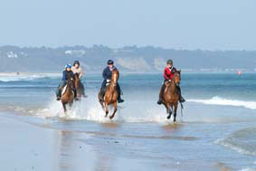 Paardrijden op Studland Beach