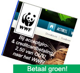Compenseer de natuur met een donatie aan het WWF bij aceptgirokaart- en creditcardbetaling