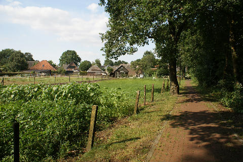 Fietspad naast het vakantiehuis