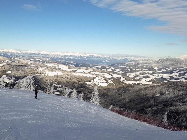 Foto van exterieur van Vakantiehuis Klippitztörlin de winter Foto van exterieur van Vakantiehuis Klippitztörlin de winter