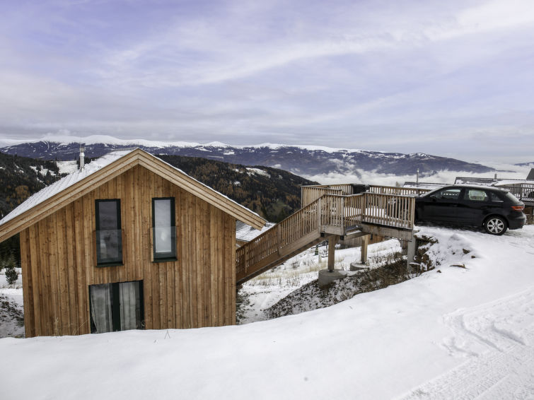 Foto van exterieur van Vakantiehuis Klippitztörlin de winter Foto van exterieur van Vakantiehuis Klippitztörlin de winter