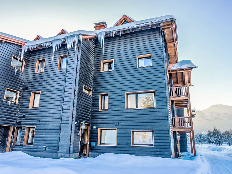 Foto van exterieur van Appartement Grünau im Almtalin de winter Foto van exterieur van Appartement Grünau im Almtalin de winter