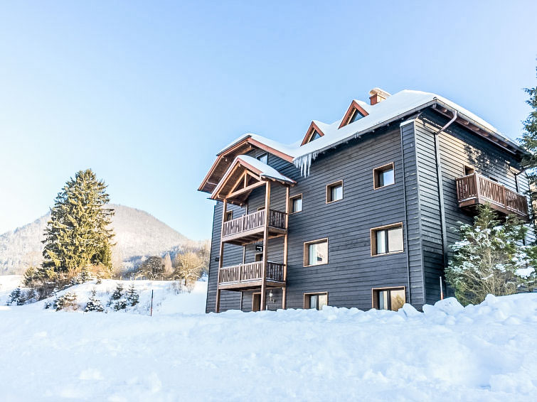 Foto van exterieur van Appartement Grünau im Almtalin de winter Foto van exterieur van Appartement Grünau im Almtalin de winter