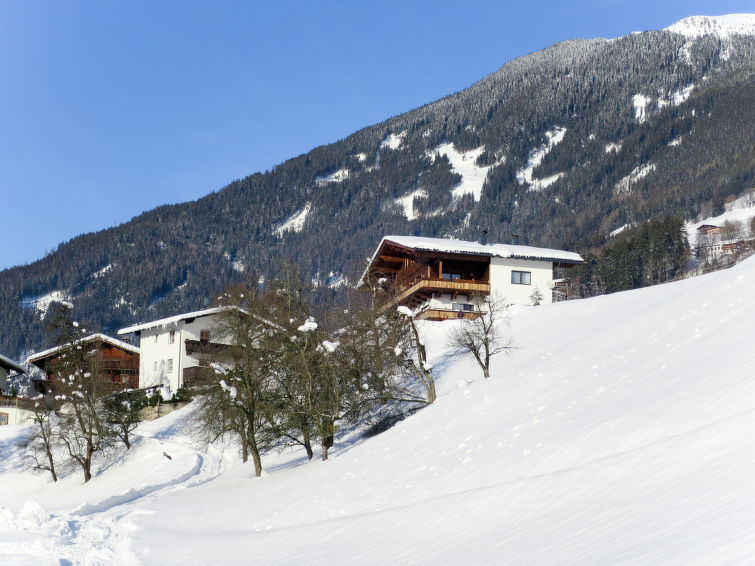 Foto van exterieur van Appartement Stumm im Zillertalin de winter