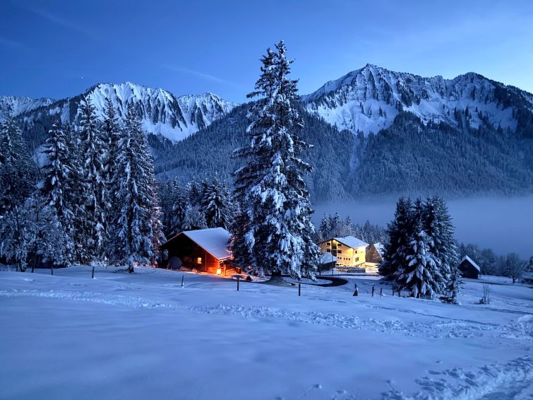 Foto van exterieur van Vakantiehuis Laternsin de winter