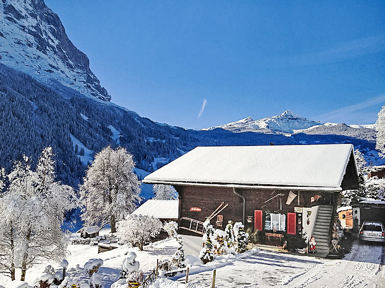 Foto van exterieur van Appartement Grindelwaldin de winter