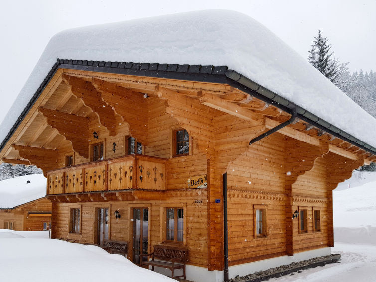 Foto van exterieur van Vakantiehuis Les Diableretsin de winter Foto van exterieur van Vakantiehuis Les Diableretsin de winter