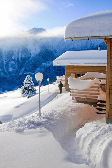 Foto van exterieur van Vakantiehuis Urmeinin de winter