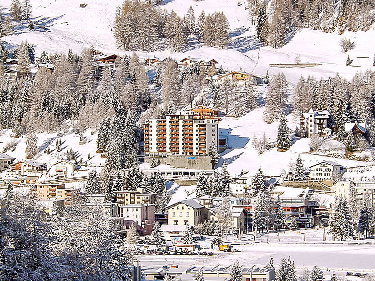 Foto van exterieur van Appartement Davosin de winter