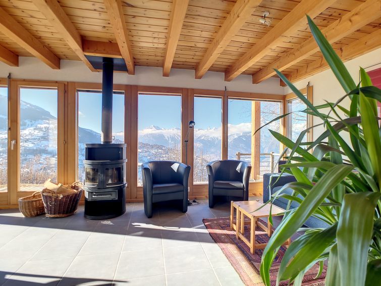 Foto van wonen van Vakantiehuis Veysonnazin de winter Foto van wonen van Vakantiehuis Veysonnazin de winter