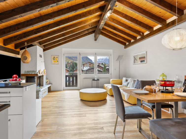 Foto van wonen van Appartement Grächen Foto van wonen van Appartement Grächen