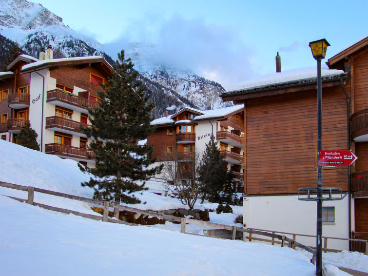 Foto van exterieur van Appartement Grächenin de winter Foto van exterieur van Appartement Grächenin de winter