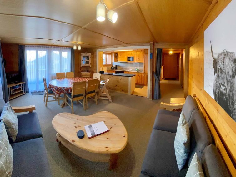 Foto van wonen van Appartement Grächen Foto van wonen van Appartement Grächen