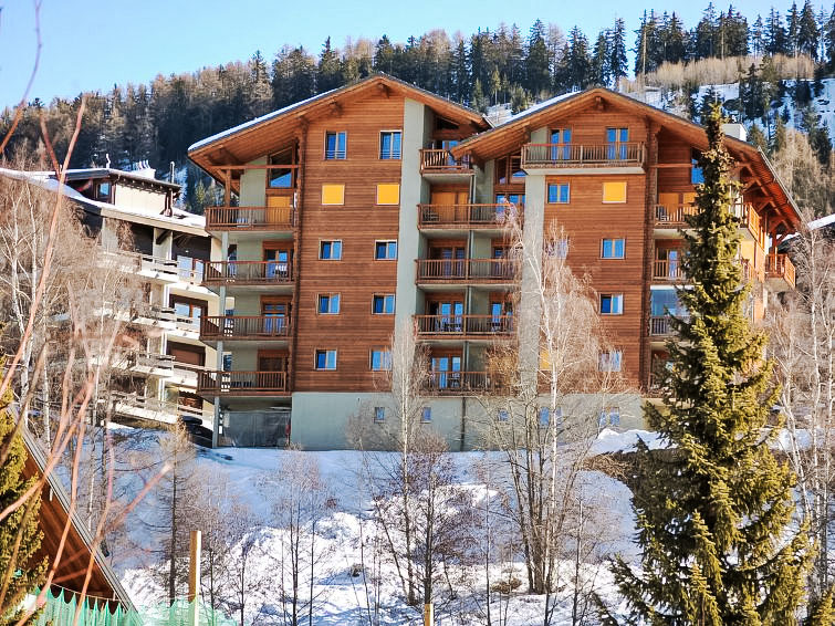 Foto van exterieur van Appartement Nendazin de winter Foto van exterieur van Appartement Nendazin de winter