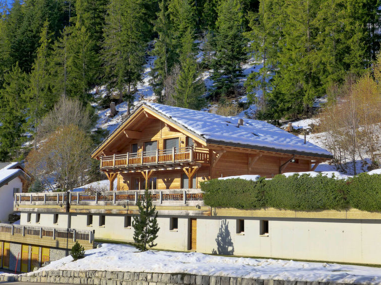 Foto van exterieur van Vakantiehuis Crans-Montanain de winter