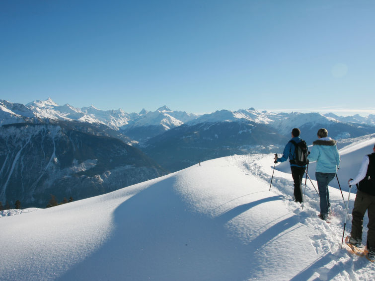 Foto van omgeving van Vakantiehuis Crans-Montanain de winter