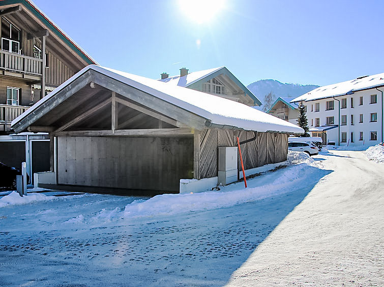 Foto van exterieur van Appartement Ruhpoldingin de winter