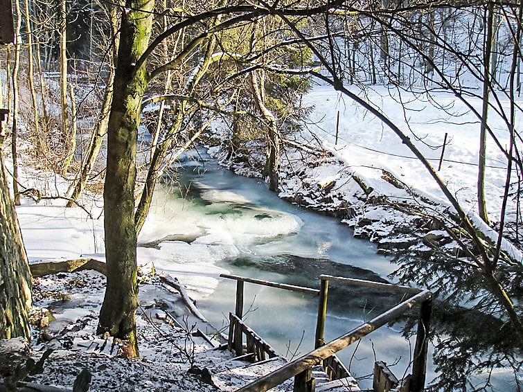 Foto van exterieur van Appartement Osterodein de winter