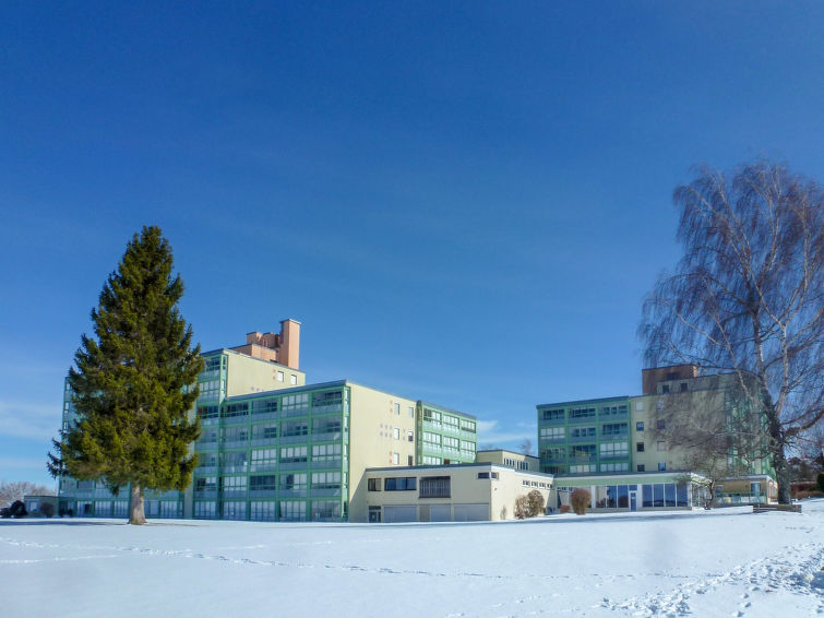 Foto van exterieur van Appartement Dittishausenin de winter