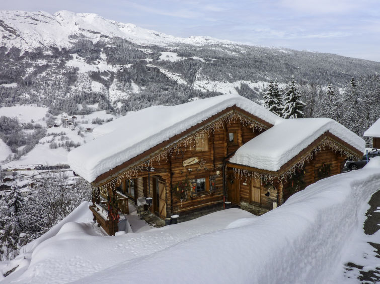 Foto van exterieur van Appartement Le Grand Bornandin de winter
