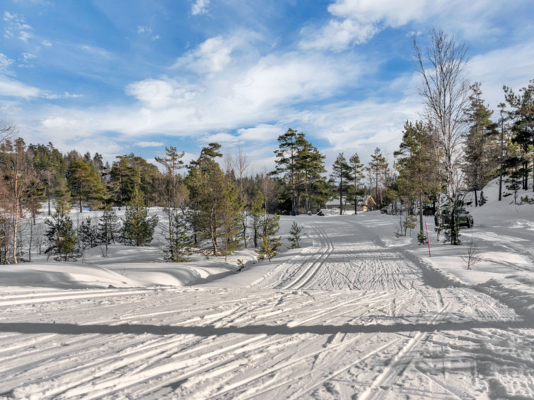 Foto van exterieur van Vakantiehuis Birkelandin de winter