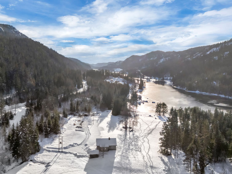Foto van exterieur van Vakantiehuis Birkelandin de winter