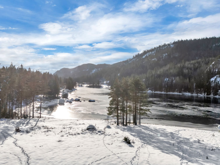 Foto van exterieur van Vakantiehuis Birkelandin de winter