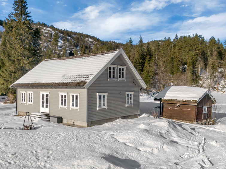 Foto van exterieur van Vakantiehuis Birkelandin de winter