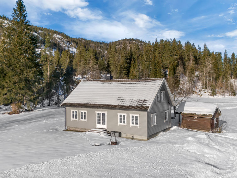 Foto van exterieur van Vakantiehuis Birkelandin de winter