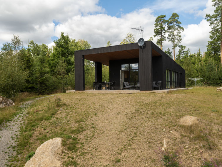 Foto van exterieur van Vakantiehuis Holmsjöin de winter Foto van exterieur van Vakantiehuis Holmsjöin de winter