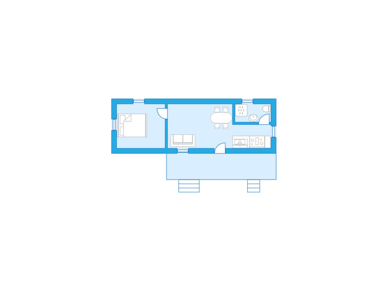 Foto van wonen van Vakantiehuis Skrea Strand Foto van wonen van Vakantiehuis Skrea Strand