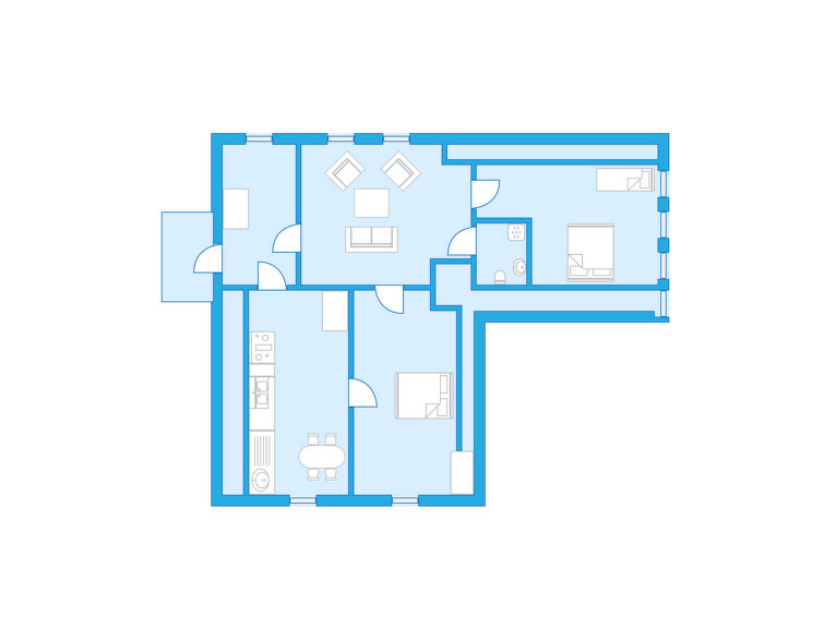 Foto van wonen van Appartement Vikbolandet