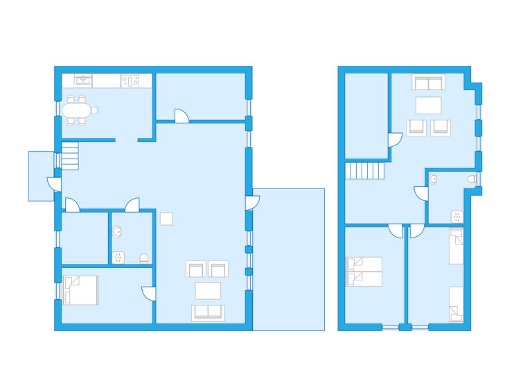 Foto van wonen van Vakantiehuis Mölltorp Foto van wonen van Vakantiehuis Mölltorp