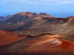 Vuurbergen in het Timanfaya Nationaal Park op Lanzarote