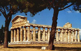 Paestum tempel uit de Griekse tijd