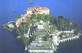 Het eiland Isola Bella, n van de Borromesche eilanden