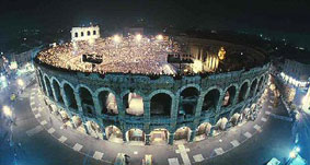Wereldberoemde voorstellingen in de Arena in Verona