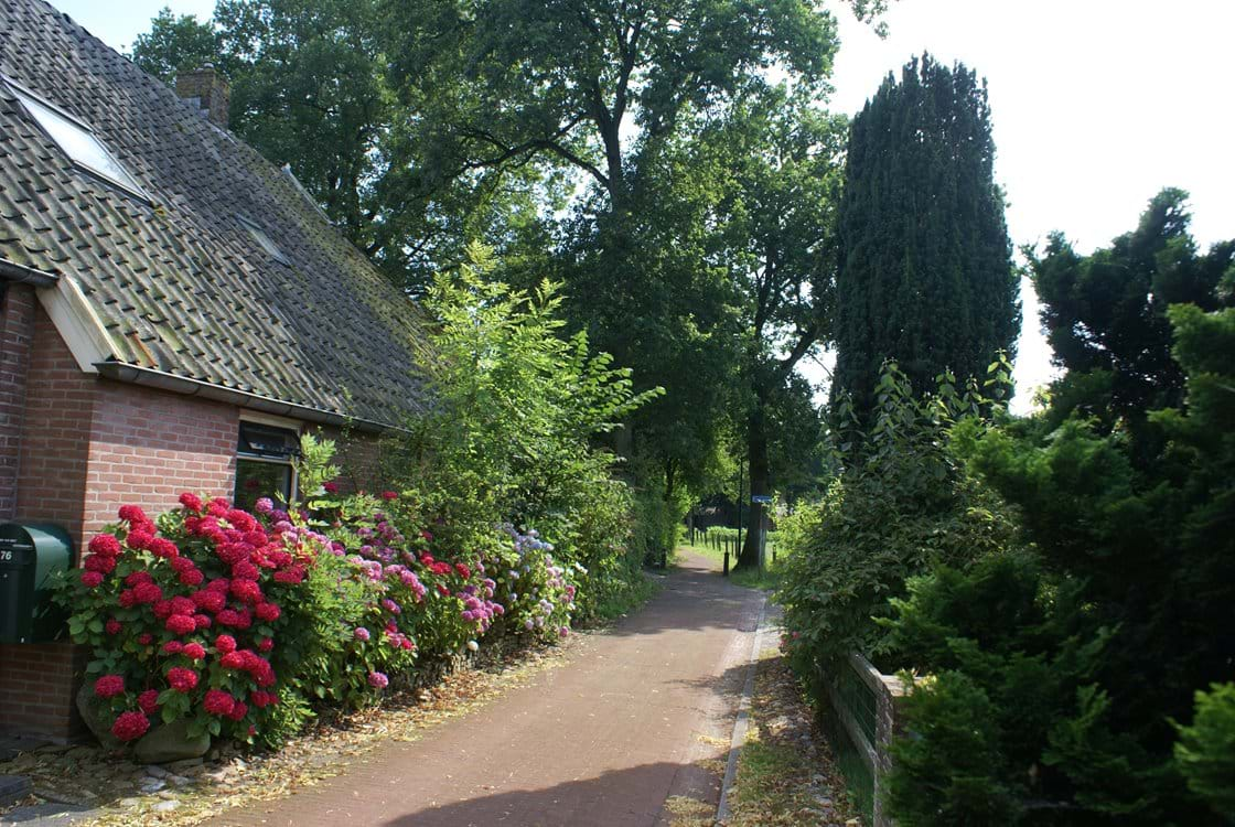 Fietspad langs de boerderij